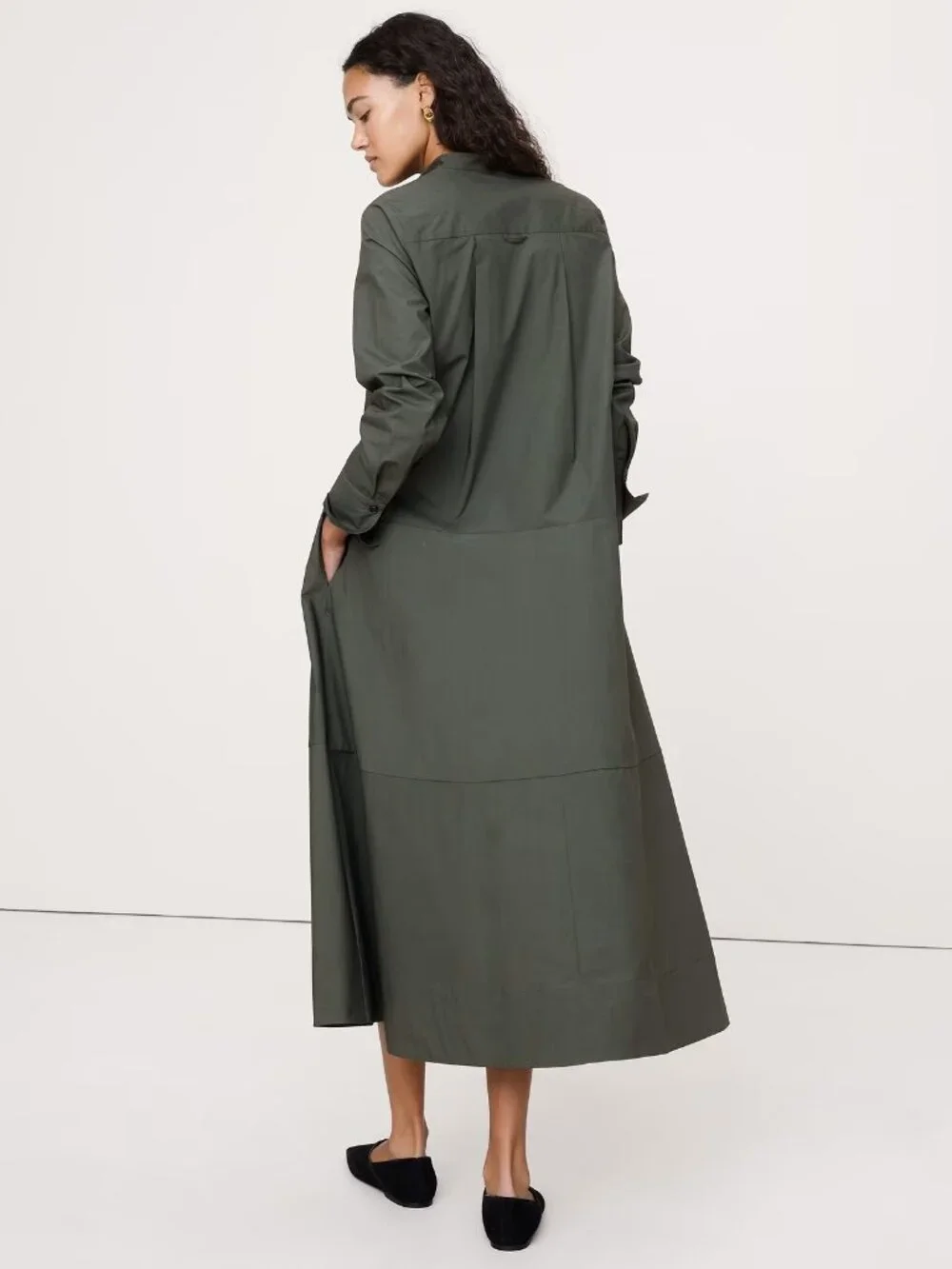 Banana Republic Trapeze Shirt Dress M Tall